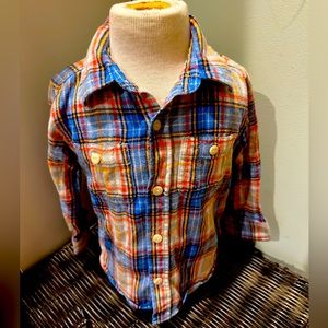 Baby Gap short sleeved flannel shirt, 3T *BUNDLE! 2 for $15 or 3 for $20!!